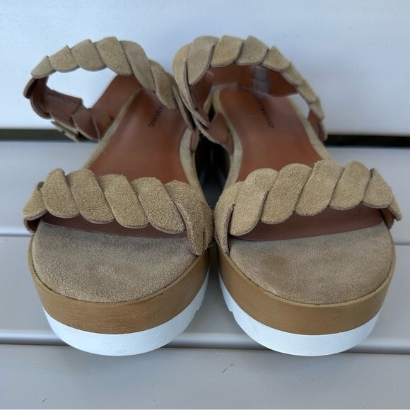 New Lucky Brand Vellenora Double Suede Straps Chunky Platform Wedge Sandal 7 - Picture 6 of 11